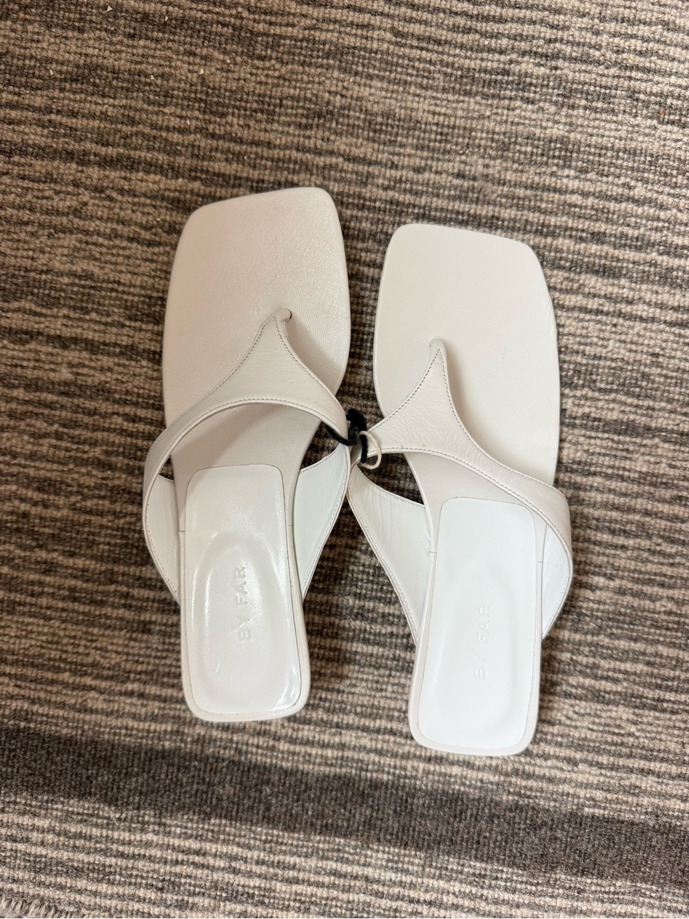 By Far kitten heel flip flops